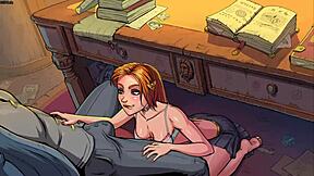 Innocent Redhead Ginny Weasley Sucks Teacher Off on Desk