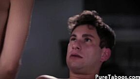 Taboo Stepdaughter Feels Intense Pleasure While Cocksucking and Riding Her Lover's Hard Cock in Erotic Fetish Scene