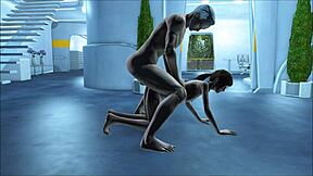 Fallout 4: old man fucks young brunette in anal doggystyle