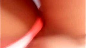 Brazilian teen gets anal gangbang in lingerie, ending with cum inside