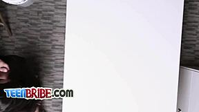 Security guard bangs petite girl hard!