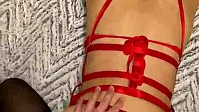 I bend over in sexy lingerie