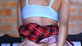 The tender friend reveals her hidden desires in the apartment's privacy.