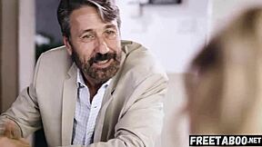 Old teacher Steve Holmes invites lesbian student for wild fun with big action