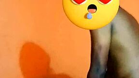 sweet little ebony teen explores alone