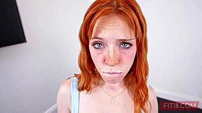 tiny redhead madi collins fucked by gym owner pov