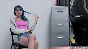 Cute shoplifter punished on CCTV