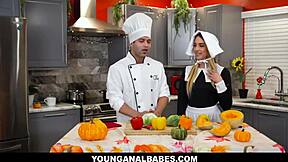 i seasoned my cute teen assistant khloe kapris' ass with olive oil and massaged it before hardcore anal doggystyle