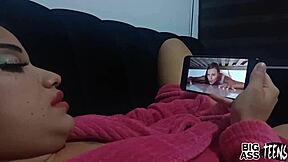 hot milf stepsister licks ass and rides big cock