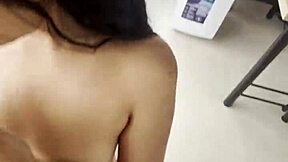 Latina Teen Sucks Cock, Gags, and Gets Cum on Ass While Twerking