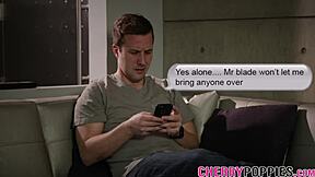 Blonde teen feels intense pleasure getting railed