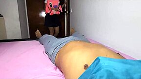 Stepsister Gets Creampied While Sharing My Bed at Home
