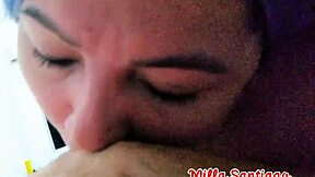 pov: secret blowjob after shower, mom can't know