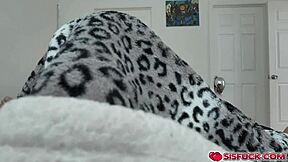 Katie Rides And Bounces On Pervy Stepbro's Cock Until He Cums On Her