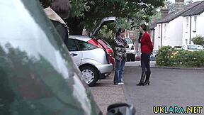 British Teen In Stockings Blows Monster Cock