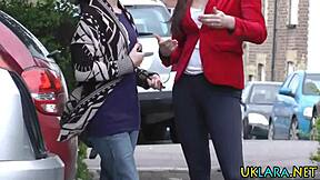 British Teen In Stockings Blows Monster Cock