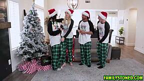 Stepdaughter kay lovely joins family group session with stepbrother and stepparents nikki zee tommy gunn