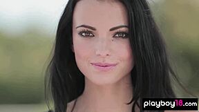 Lovely Czech Sapphira Rips Clothes Off and Poses Naked!