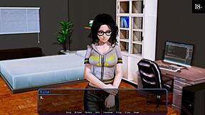 Complete gameplay of harem hotel part 1, featuring anime maid in asian dress bathing with big tits