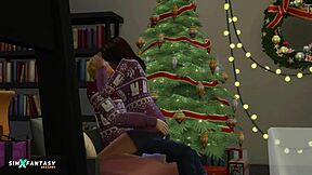Winter holiday with liberty lee in the sims 4