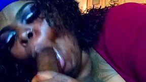 swallow yunia giving sloppy blowjob with deepthroat and face fucking on big black cock in ebony scene