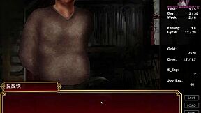 teen with big tits gives blowjob in hentai, reaching orgasm