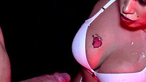 tiffany deepthroats chucky's cock in halloween cosplay, gets anal creampie 😈