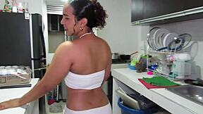 Latina with big tits fantasizes about stranger in doggy 😍