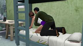 Why does this old stepdad crave to fuck his stepdaughter in fantasy dorm play?