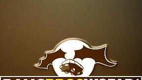 Horny Black French Babe Milu Blaze Rides Big White Cock In Oiled Cowgirl Position