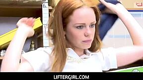 ella hughes gets detained by police for shoplifting in liftergirl series