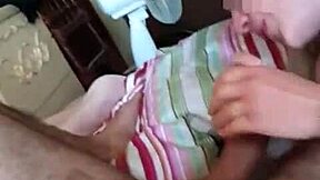 raw - sexy fit blonde teen 18+ swallows sperm after sloppy blowjob