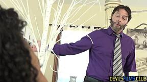 Nubian stepteen with small tits takes taboo cock