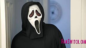 family swap with screaming and cream on halloween