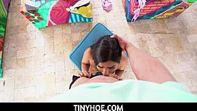 Tiny latina lost the game, 'fuck my tight pussy as prize.'