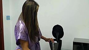 every man should get a blowjob before coffee from a sexy pornstar