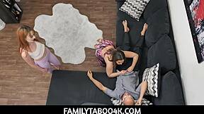 i confront my stepdaughter for 3some