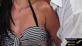 i banged that smalltitted young european with grandpa watching close up