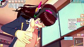 D.Va Gets Fucked in the Room!