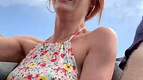 Busty redhead lacy lennon gets pounded outdoors 😍