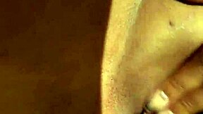 Petite babe with big tits masturbates solo in shower fun