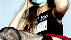 Watch this young girl give a footjob massage