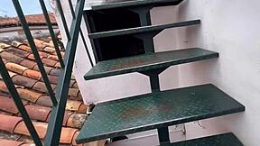 My girlfriend licks my ass sensually on vacation