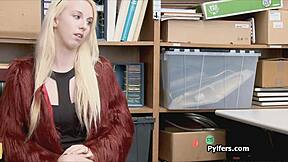 Caught perky blonde blowing at the office? What happens next?
