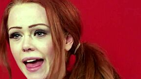 Does this petite redhead crave facials on her british face?