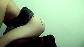 As a shemale teen, I'm inserting a dildo into my tight virgin ass, feeling every inch – ready for more?