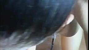 Big-Boobed Babe Sucks And Rides Dildo On Webcam