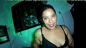 Smoking Latina girl masturbates while showing her tits 😏