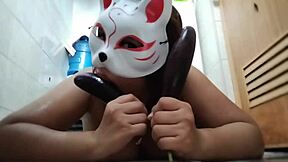 uhh, me, chubby asian kitten, messin’ with eggplants for fun, ya know?