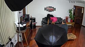 mulata debutante candy brazil enjoys dirty talk, big pussy, and ass worshiping in mansion party